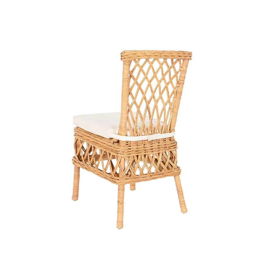 image 1 of Chair DKD Home Decor White Natural 45 x 55 x 85 cm 45 x 55 x 90 cm 47 x 58 x 90 cm White