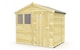 image 1 of 8 x 5 Feet Apex Shed - Single Door With Windows - Wood - L158 x W231 x H217 cm | Brown