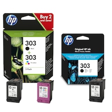 2x HP 303 Black & 1x Colour Genuine Ink Cartridge