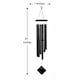 image 5 of Woodstock Hanging Black Wind Chime