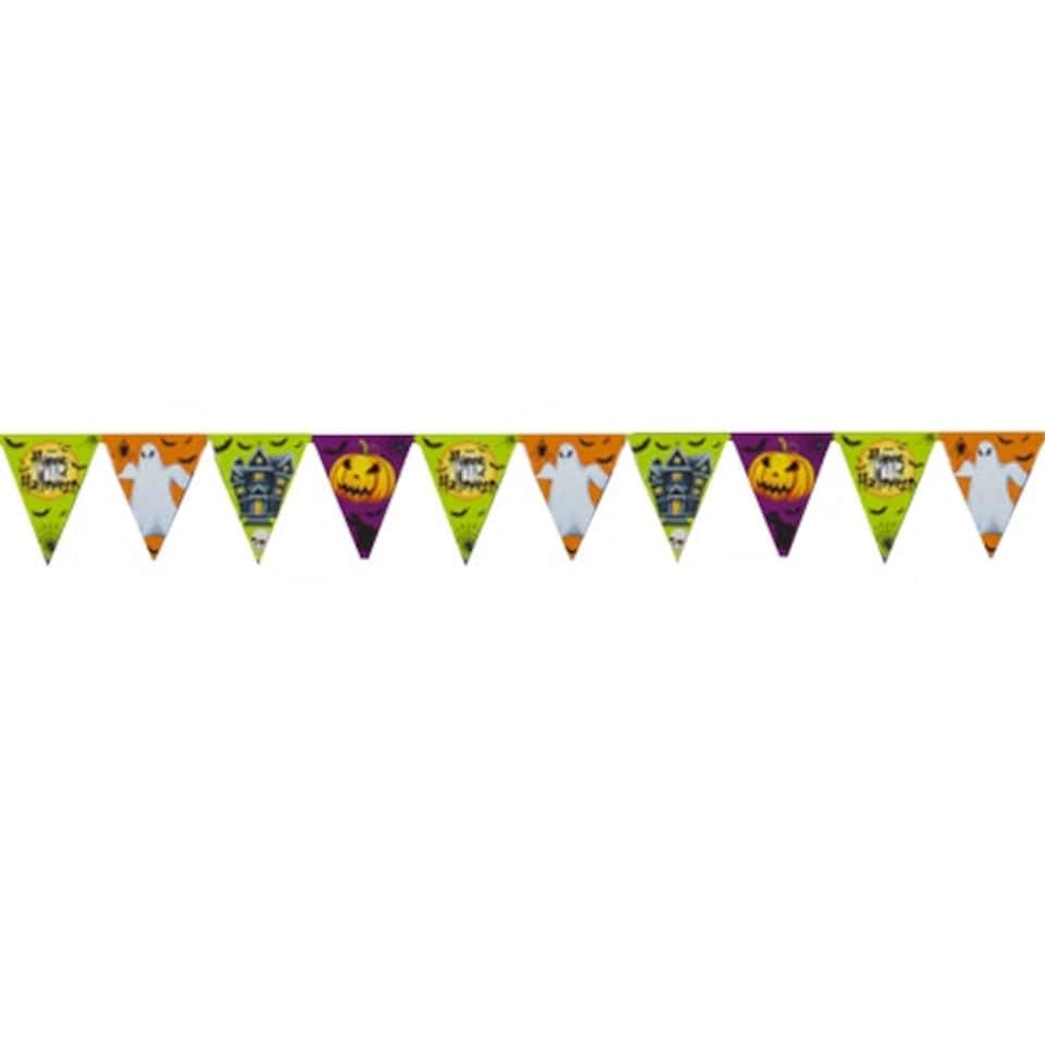 Haunted Halloween Characters Plastic Pennant Bunting 12ft