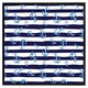 image 2 of Blue anchors on navy striped background (Picture Frame) White | S