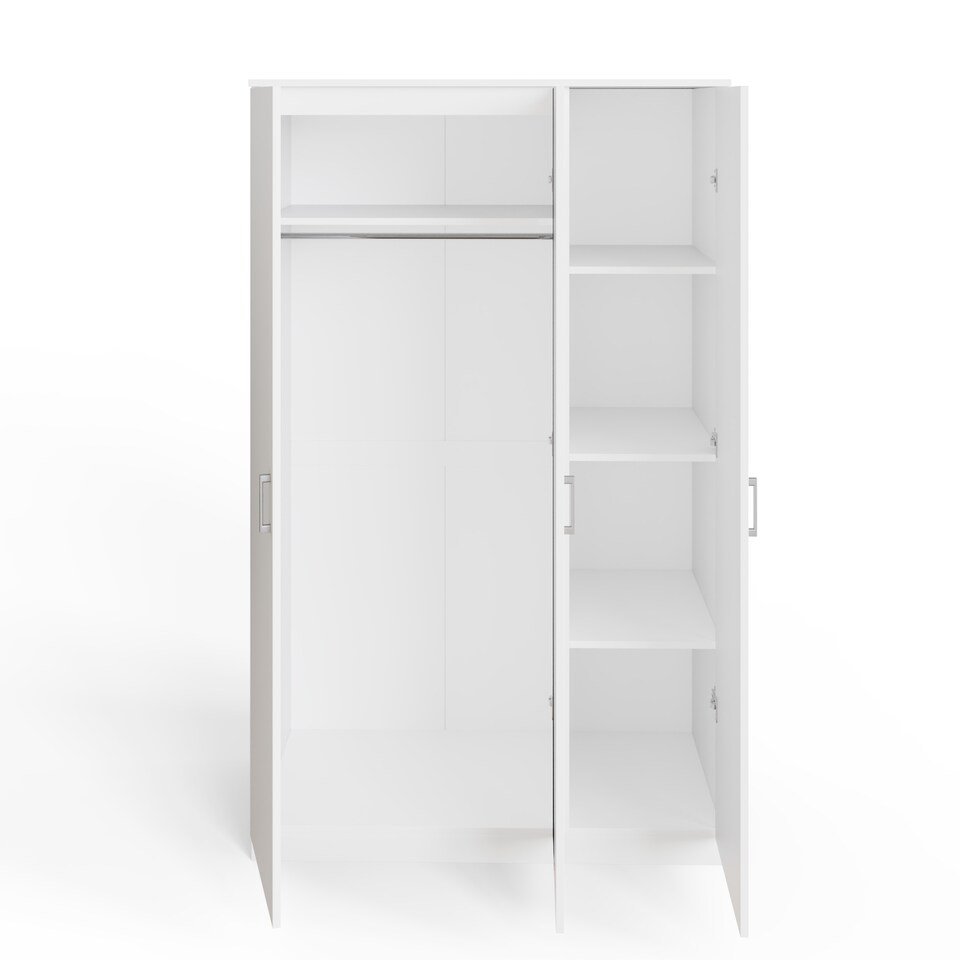 image 1 of Bailey 3 Door Wardrobe | White | White