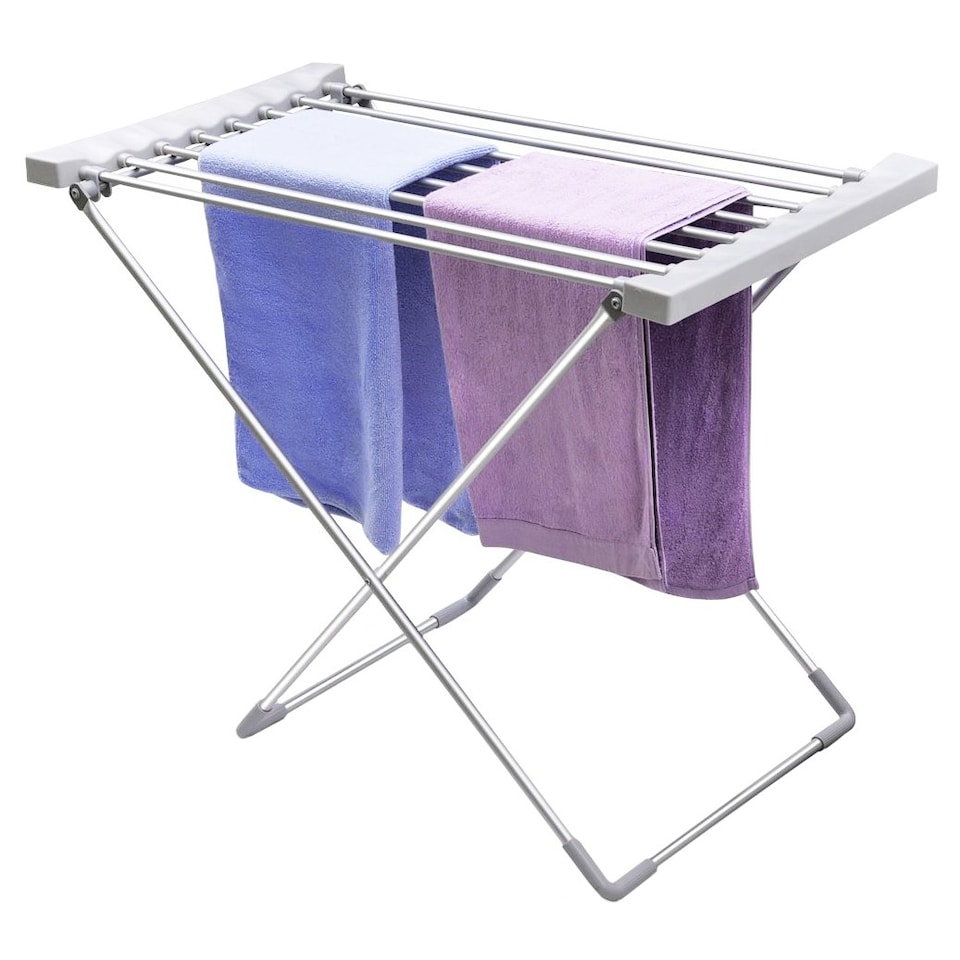 image 1 of Electric Heated 8 Bar Foldable Folding Clothes Horse Airer Dryer