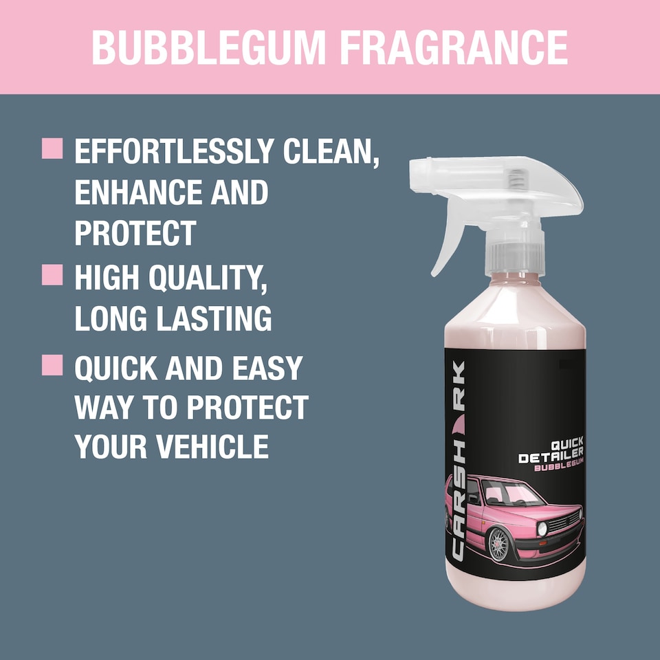 image 1 of CARSHARK Bubblegum Quick Detailer 2 x 1L - Cleans & Protects Vehicle Finish - Spray & Wipe