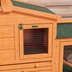 image 8 of PawHut Rabbit Hutch, Guinea Pig Hutch 2 Tier w/ Run & Tray, Asphalt Roof