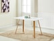 image 2 of Dallas Scandinavian Rectangular Dining Table, Modern Kitchen Table, Solid wood Dining Room Table | White