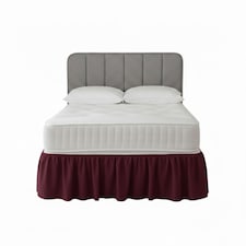 Base Valance Polycotton Sheet for Divan Beds Easy Care Bed Base Cover | Red | Wine | King