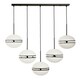image 1 of Interiors by Premier Contemporary Five Ball Matte Black Pendant Light, Globe Ceiling Light For Dining Room Or Kitchen Island