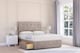 image 1 of Sloomy Highbury Pebble Plush Divan Bed With Mattress 2 Drawers Footend With 26" Strutted Headboard 4'6 Double | Brown | Pebble | Double | 1