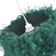 image 5 of Contemporary Green Feather Pendant Light Shade with Transparent Acrylic Droplets | Green