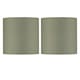 image 1 of Set of 2 Sage Green Textured Cotton 17cm Table Lamp Shades Green