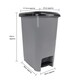 image 5 of JVL Slim Plastic Lidded Foot Pedal Waste Bin, 60L, Grey Grey