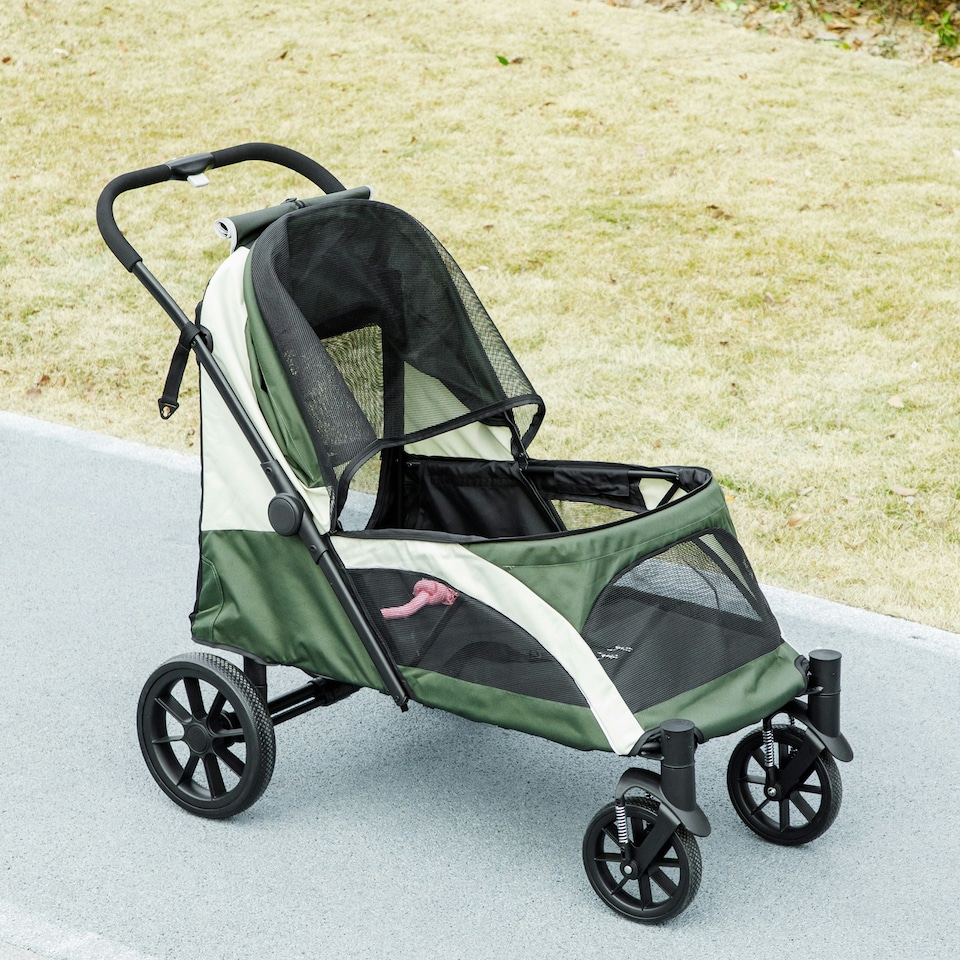 image 1 of PawHut Easy Folding Pet Stroller for Large Dogs