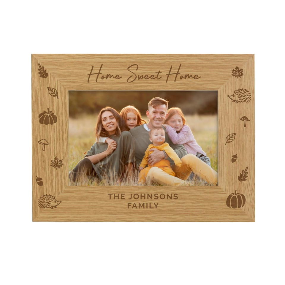 image 1 of Personalised Autumn 6x4 Wooden Photo Frame Brown | One Size