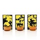 image 1 of Widdop Gifts Halloween Set of 3 Glass Tea Light Holders - Ghosts, Bats & Haunted House Designs