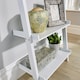 image 4 of Ladder Shelf Bookcase 3 or 5 Tier Storage Shelving Unit Display Stand | White