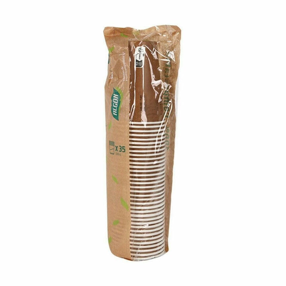 image 1 of Set of glasses Algon Disposable Cardboard kraft paper 35 Pieces 350 ml (20 Units) N/A
