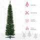 image 3 of HOMCOM 7ft Unlit Artificial Christmas Tree, Pencil Slim mas Tree with Solid Stand and Realistic Branches, Green