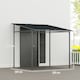 image 5 of Outsunny Wall Mounted Pergola Gazebo with PA Coating Fabric and Metal Frame, Lean to Garden Gazebo, Wind Resistant Outdoor Sun Shade Shelter for Garden, Deck | Grey | Dark Grey | 238L x 238W x 235H cm