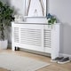 image 7 of Extending Radiator Cover Adjustable Wooden MDF Slatted Grill | White