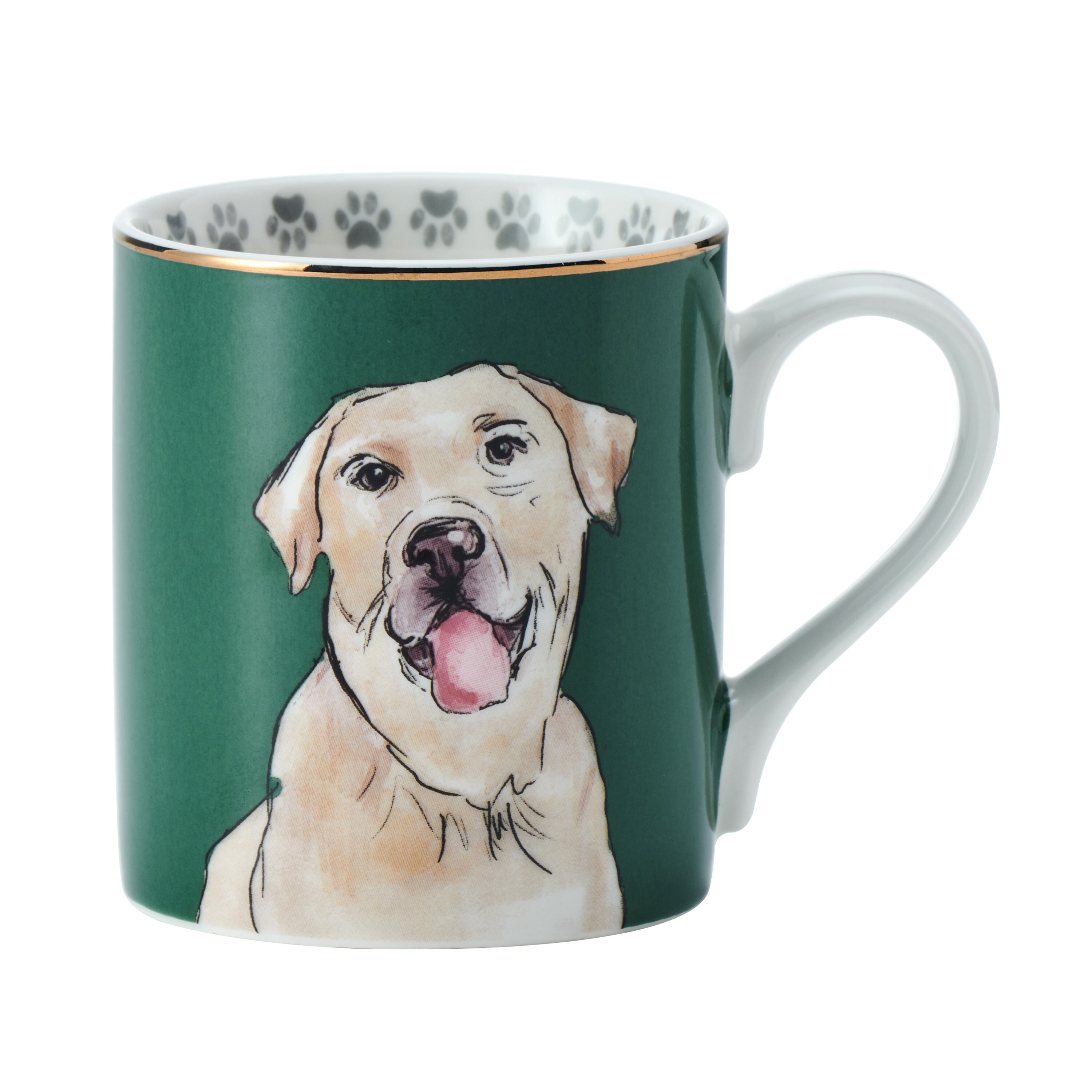 Mikasa Labrador Straight-Sided Porcelain Mug, 280ml in Green