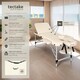 image 2 of Massage Table - 3-zone bed with aluminium frame, 5cm pad, folding, adjustable | Cream | beige | 1