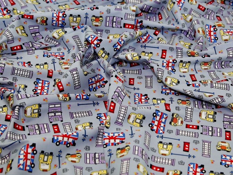Grey 100% Cotton Poplin Fabric for Dressmaking, Quilting, 110cm / 43" Wide - per metre