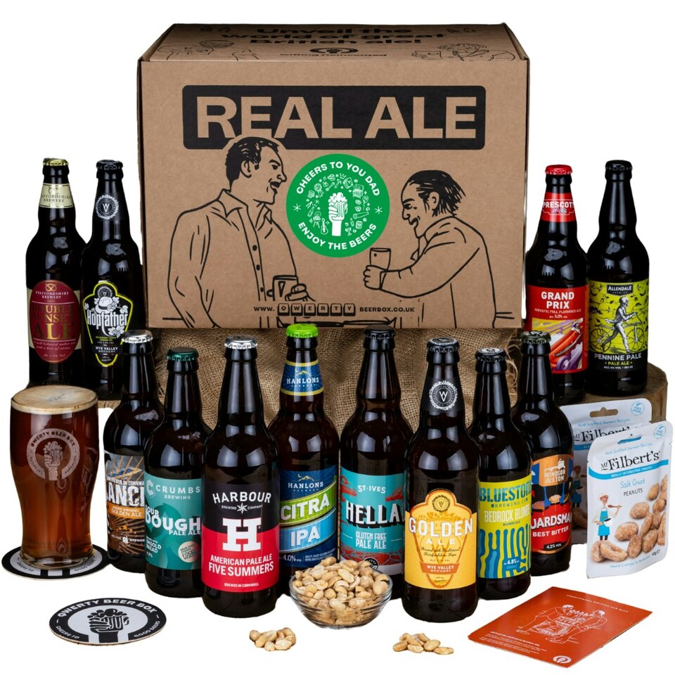 image 1 of Deluxe British Real Ale Cheers Dad Beer Gift 12x500ml
