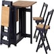 image 3 of Santos Butterfly Folding Space Saving Dining Set Blue