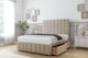 image 3 of Sloomy Langston Almond Coniston Divan Bed With Mattress 4 Drawers With 54" Floor Standing Headboard & 12" Matching Footboard 5' King | Cream | Almond | King | 1