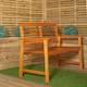 image 4 of Waimea 2 Seater Outdoor Wooden Garden Bench Brown