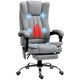 image 1 of Vinsetto 6-Point Vibrating Heat Massage Chair w/ Microfibre Upholstery Grey