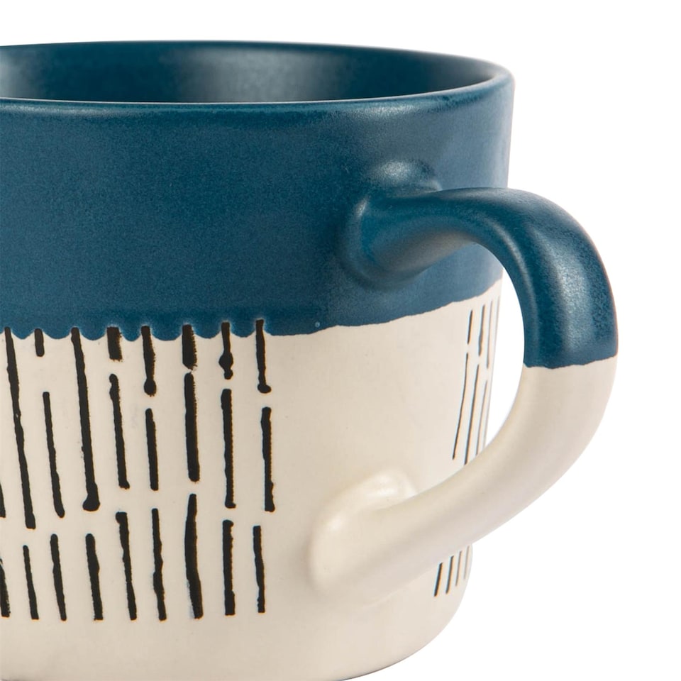 image 1 of Nicola Spring Ceramic Dipped Dash Coffee Mugs - 475ml - 6 Colours | Multi | 6 Colours