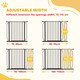 image 8 of PawHut Dog Gate Wide Stair Gate w/ Door Pressure Fit, 75-115W cm, Black