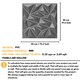 image 3 of NOVECRAFTO Diamond Effect 3D Wall Panels – 6 Sheets Covering 1.5 sqm (16.15 sqft) – Matte Interior PVC Cladding Tiles – 19.6"x19.6" Diamond Design Grey Silver 