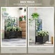 image 3 of Outsunny Garden Raised Bed Planter Box with Trellis, 90 x 40 x 120 cm Black