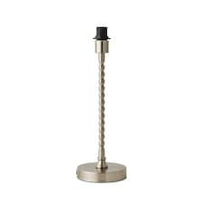 ValueLights Maeve Brushed Chrome Bobbin Bobbled Metal Table Lamp Base | Silver