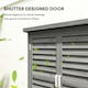 image 3 of Outsunny Garden Storage Shed Solid Fir Wood Garage Organisation w/ Doors Grey