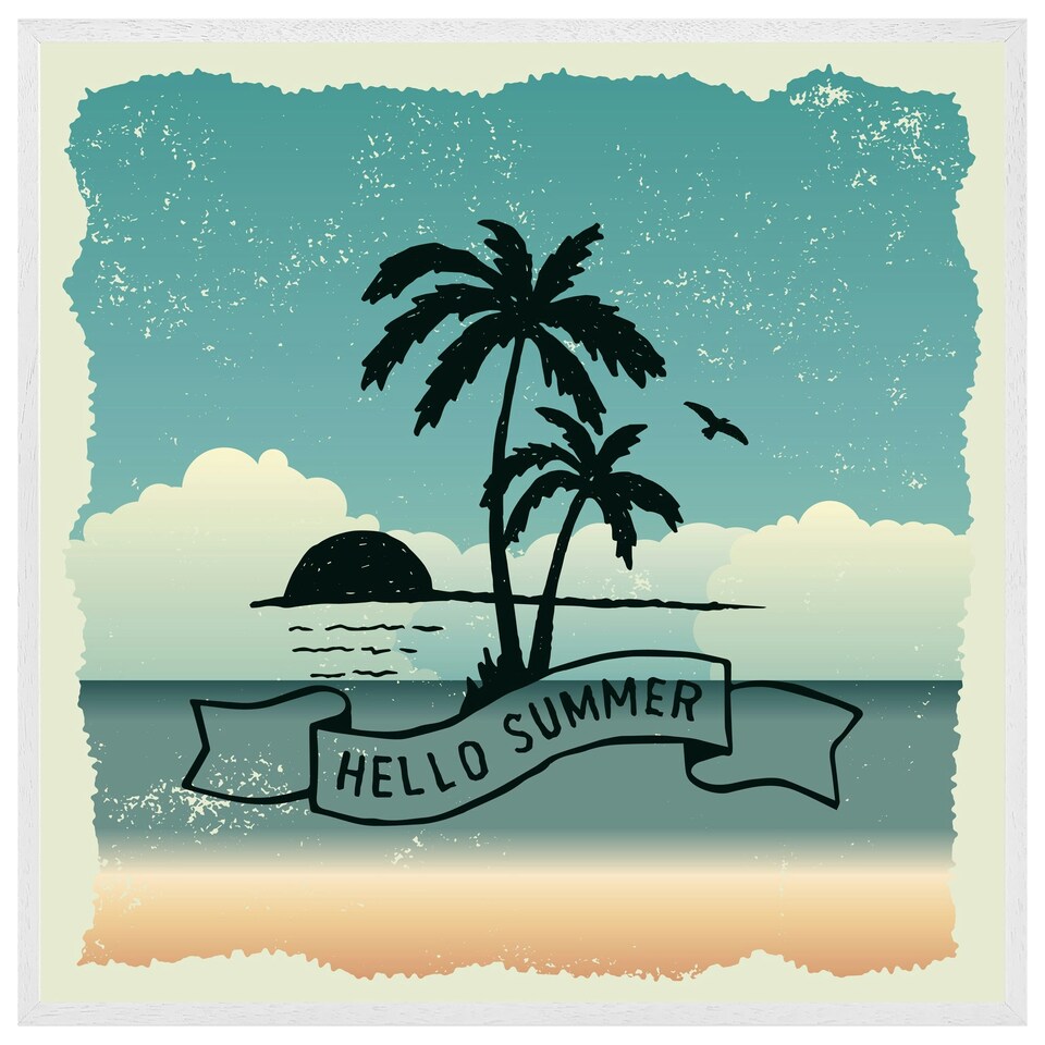 image 1 of Hello summer (Picutre Frame) White | L