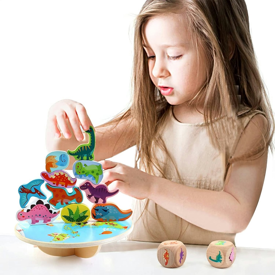 image 1 of Wooden Stacking Balance Toys Animals Balance