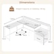image 2 of COSTWAY L-shaped Desk Home Office Desk with File Drawer White