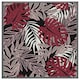 image 4 of Tropical leaves in red, white & grey (Picutre Frame) White | M