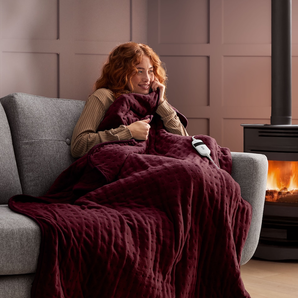 image 1 of Silentnight Comfort Control Heated Throw Fleece Electric Blanket Fast Heat Up