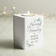 image 3 of Personalised In Loving Memory White Wooden Tea light Holder White