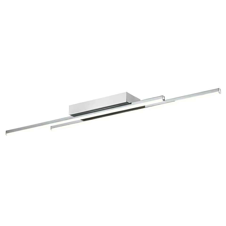 image 1 of Designer Polished Chrome LED Ceiling Strip Light Fixture for Kitchens | Chrome
