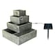 image 1 of Primrose Perth Solar 4 Tier Herb Planter Cascading Water Feature 42cm