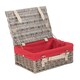 image 7 of 36cm Antique Wash Wicker Picnic Basket with Lining Grey | Grey | One Size