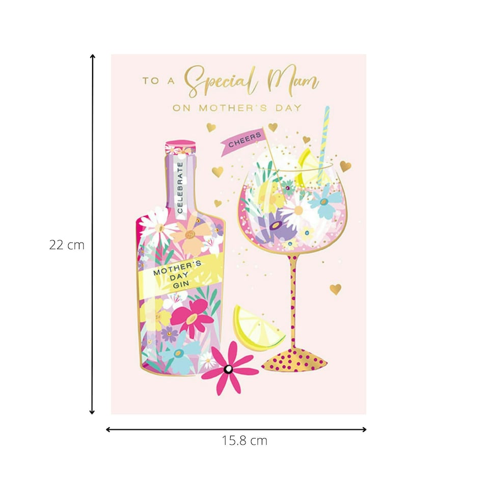 image 1 of Words 'n' Wishes Mother's Day Card to my Mum on Mother's Day, 22 x 15.8 cms, Multi-coloured