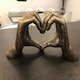 image 3 of Hands Love Gesture Sculpture Antique-Gold Colour Life-Size 26cm/10'' Expression of Appreciation Love Valentine's Day I appreciate I love you Wedding Present